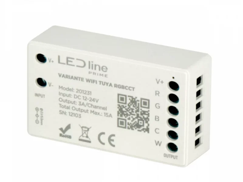LL-201231 LED line VARIANTE RGBCCT vezérlő RF + WiFi Tuya okos LED-szalagvezérlő
