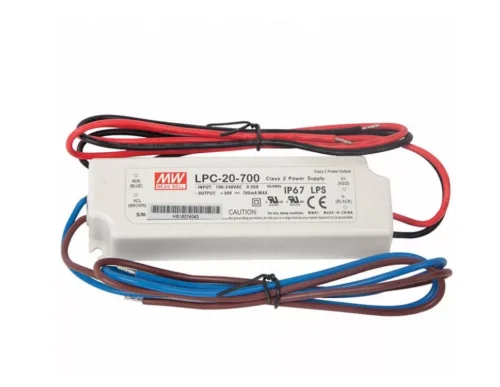 Mean Well LPC-20-700 áramgenerátoros IP67 vízálló LED-tápegység 700 mA