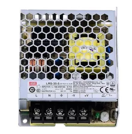 Mean Well LRS-35-5 LED-tápegység 5 V 35 W zárt perforált fémházas IP20