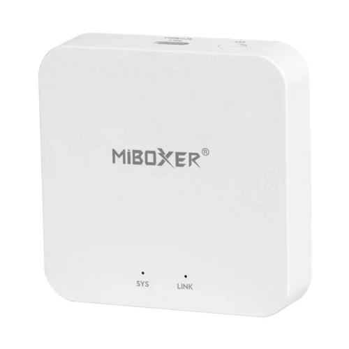 MiBoxer WiFi híd WL-BOX2 2,4 GHz okos átjáró felülnézetből, Micro USB csatlakozóval