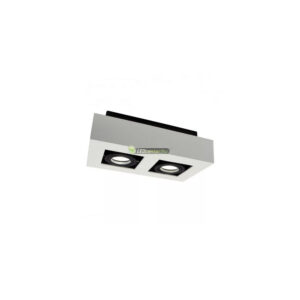 MIRORA-fekete-feher-kettes-aluminium-GU10-lampatest-1.jpg MIRORA lámpatest 2×GU10 szögletes fekete-fehér billenthető alumínium keret