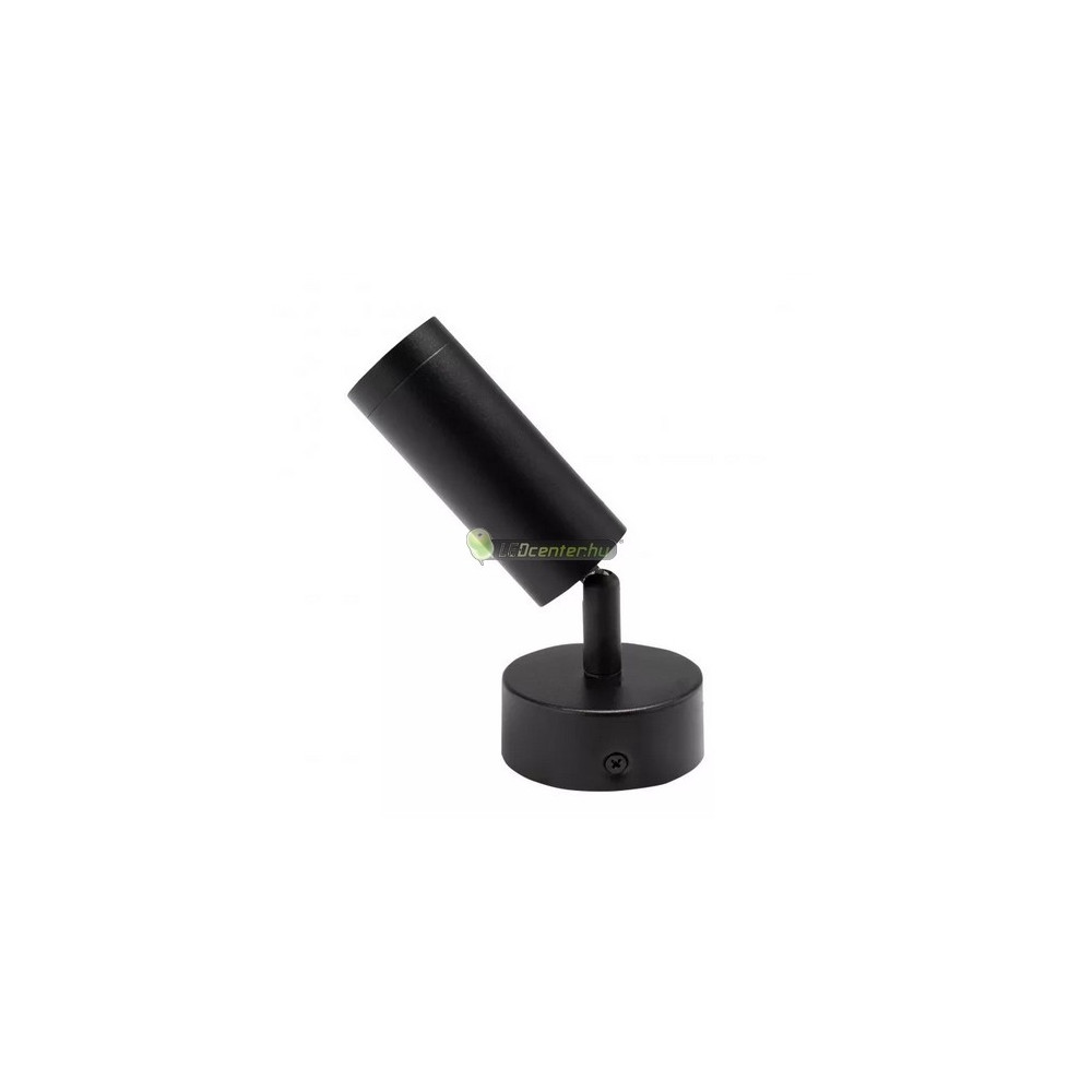 Madara-Mini-egyes-fekete-GU10-aluminium-led-lampatest.jpg MADARA Mini lámpatest fekete egyes alumínium szpot keret GU10 aljzattal