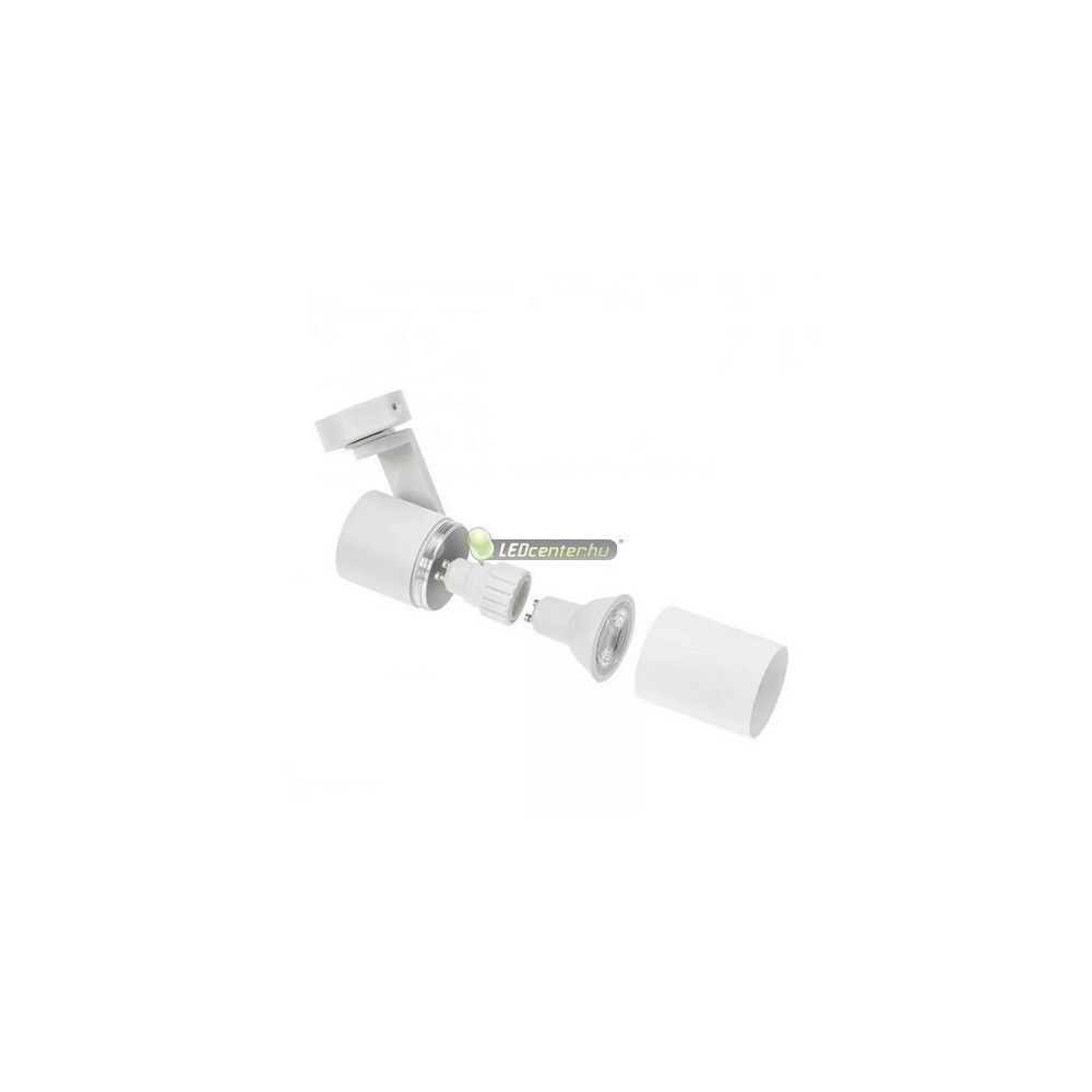 Madara-Mini-forgathato-billentheto-gu10-aluminium-lampatest-feher-3.jpg MADARA Mini II fehér billenthető forgatható szpot lámpatest GU10, oldalnézet