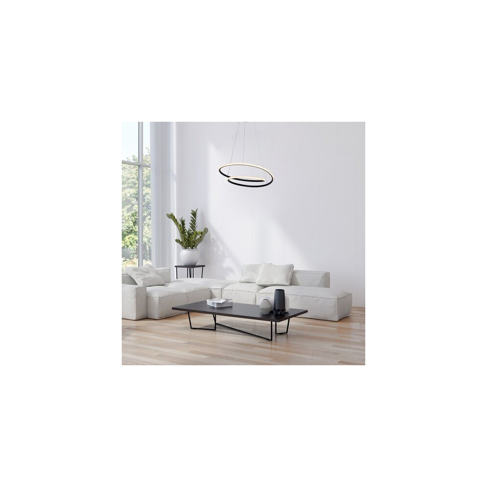 Merida design LED lámpa 40W melegfehér mennyezeti lámpa, matt fekete