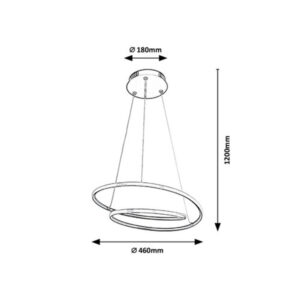 Merida design LED lámpa 40W fehér búrával, három tartókábellel