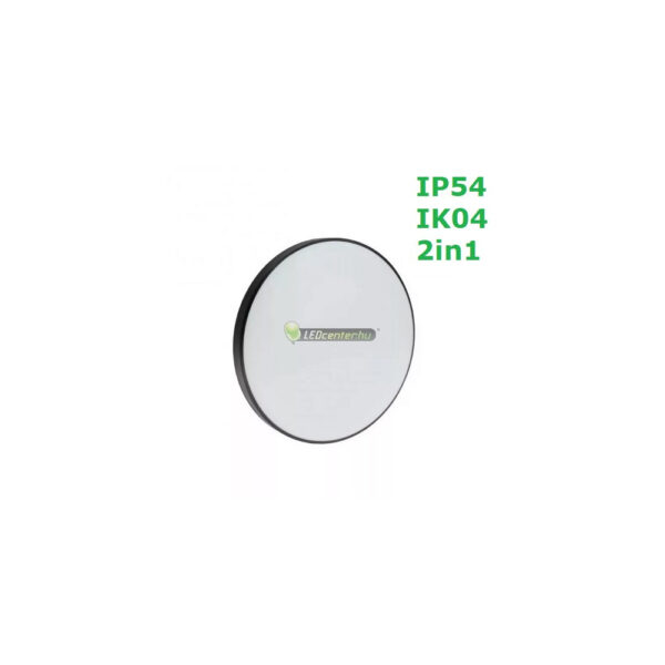 NYMPHEA-2in1-24W-IP54-IK04-led-lampatest.jpg NYMPHEA ütésálló LED lámpa 24W SpectrumLED IP54 IK04 melegfehér fekete/fehér gyűrű