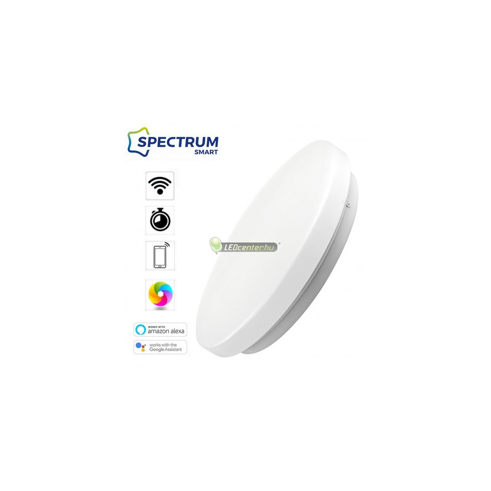 NYMPHEA-36W-CCT-DIM-RGB-WIFI-okos-mennyezeti-lC3A1mpa-1.jpg SpectrumLED NYMPHEA Smart 36W wifis okos LED lámpa, CCT, 488 mm