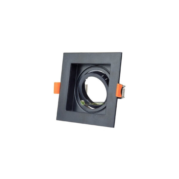 Negyzet-GU10-LED-billentheto-beepitokeret-fekete-2052.jpg LC-6 billenthető lámpatest fekete, 102x102 mm, GU10 porcelán aljzattal