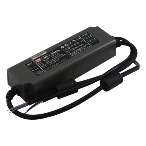 Mean Well PWM-200-24DA2 LED-tápegység 24 V DALI-2 dimmelhető PWM IP67 elölnézetből