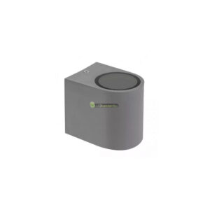 Parete-szurke-szimpla-GU10-IP54-lampatest-1.jpg Parete szürke kültéri fali lámpa GU10 foglalattal, kerek SpectrumLED IP54 lámpatest