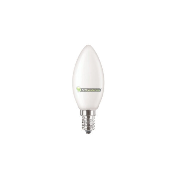 E14 LED gyertya Philips CorePro 4,3W melegfehér 2700K matt búra dekorációs világítás