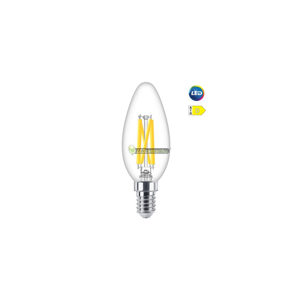 Philips E14 DimTone gyertyaégő, MASTER LED 3,4W CL melegfehér