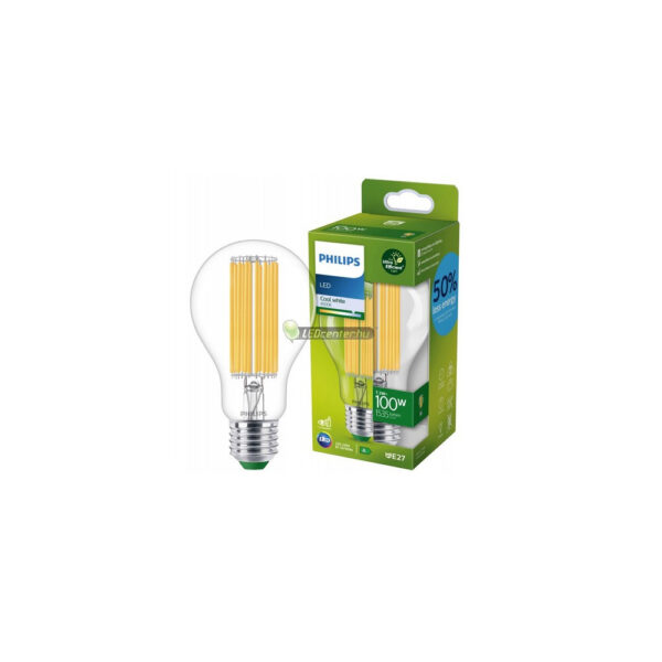 PHILIPS ultrahatékony 7,3W E27 LED körteégő, 1535 lumen, természetes fehér