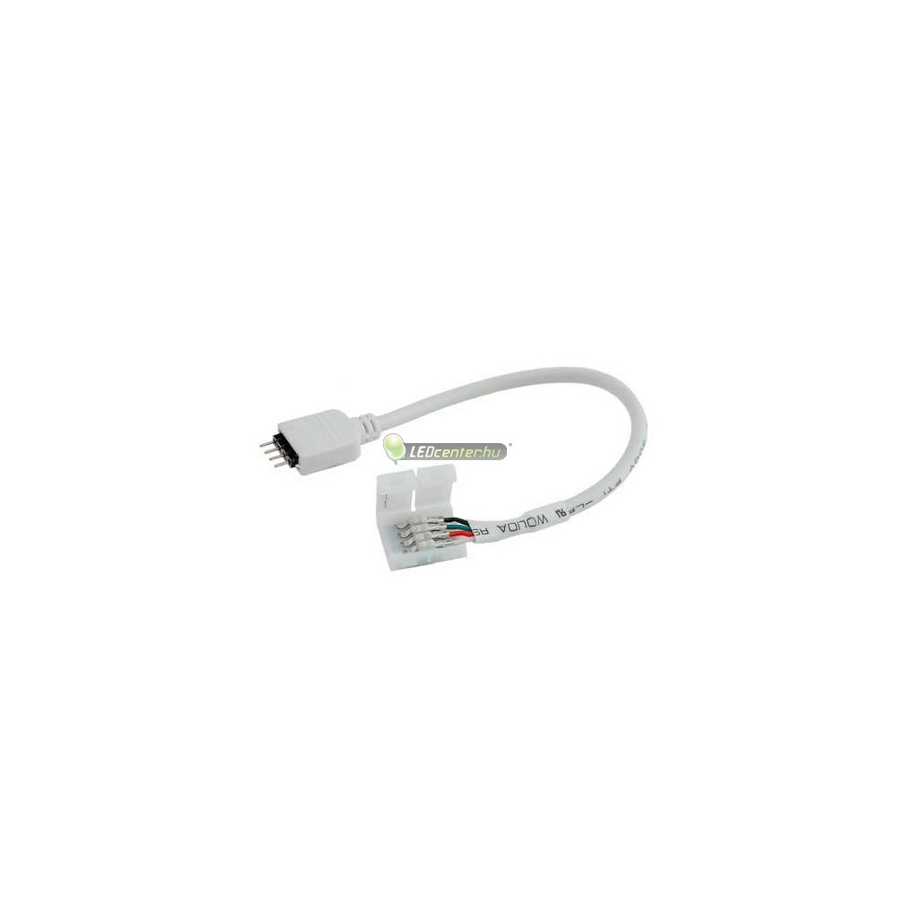 RGB-csatlakozC3B3-4-tus.jpg RGB tűs csatlakozó forrasztásmentes, 4 tűs betáp 10 mm LED szalaghoz