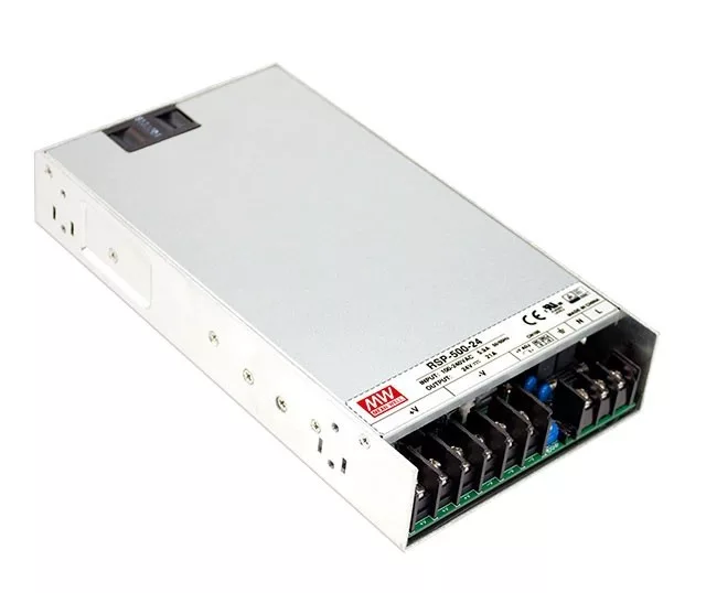 Mean Well RSP-500-24 LED-tápegység 504 W 24 V zárt ipari PFC funkcióval