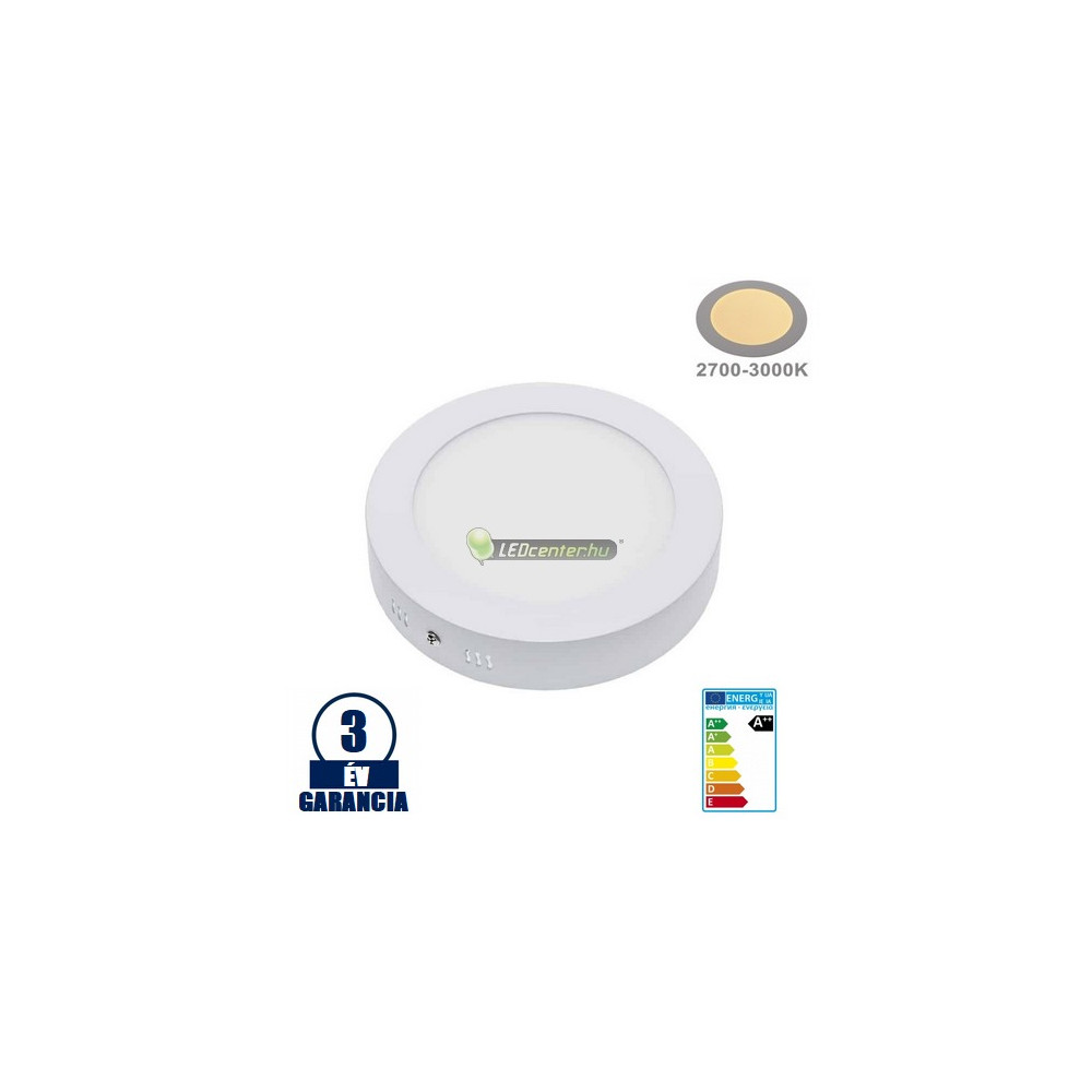 SNOW-12W-kerek-LED-mennyezeti-lampa-melegfeher.jpg SNOW LED kerek fehér mennyezeti lámpa, 12W, melegfehér