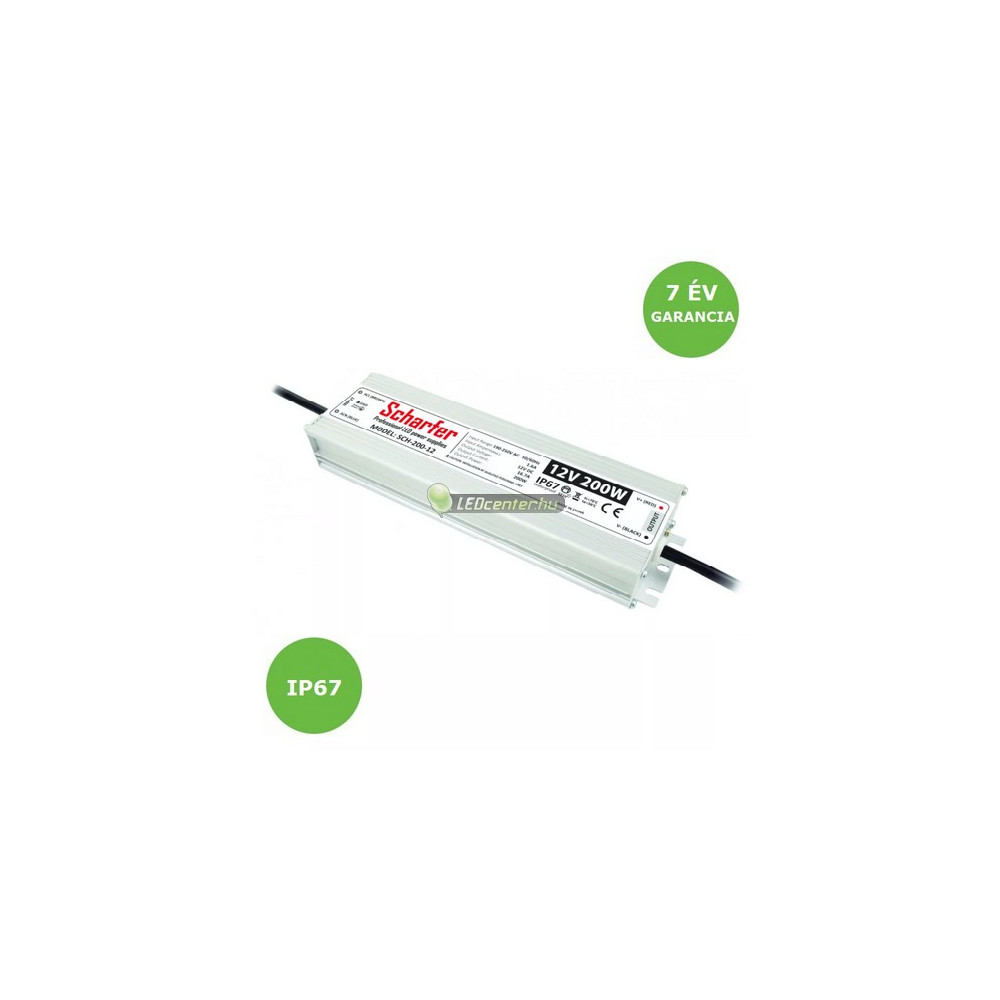 Scharfer-200W-12V-IP67-led-tapegyseg.jpg Scharfer LED tápegység 200W 24V IP67 alumínium házas vízálló