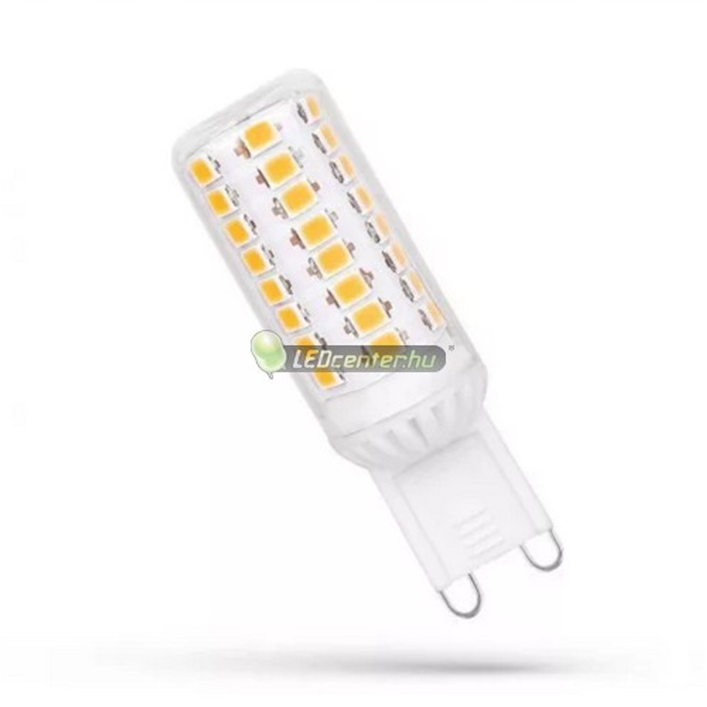 Spectrum-4-5W-40W-LED-G9-5ev-garancia.jpg G9 LED égő 4,5W hidegfehér 550 lumen SpectrumLED prémium fényforrás
