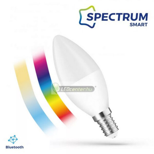 SpectrumLED Easy Smart 4,9W RGBW CCT Bluetooth okos E14 LED gyertya
