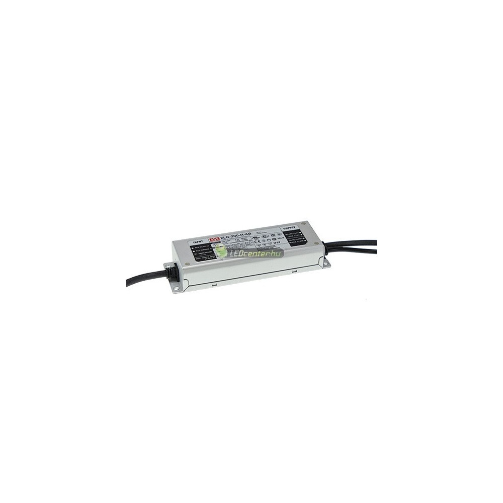 MEAN WELL LED tápegység 200W XLG-200-12-A stabilizált 230V DC12V IP67