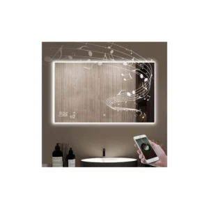 adeligtukor2.webp Fűthető tükör Bluetooth hangszóróval 60x60 BVF ADELIG fürdőszobai okostükör 200W