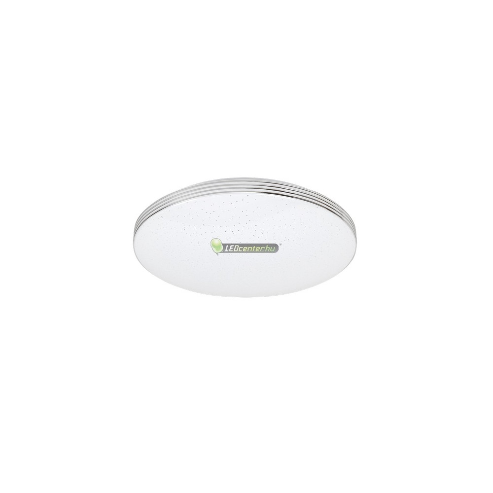 e5ddfb60a00922a17b67578c8ab0b98c.jpg Rábalux OSCAR 71179 kerek LED mennyezeti lámpa, 18W, fehér/króm, csillagos effekt, természetes fehér