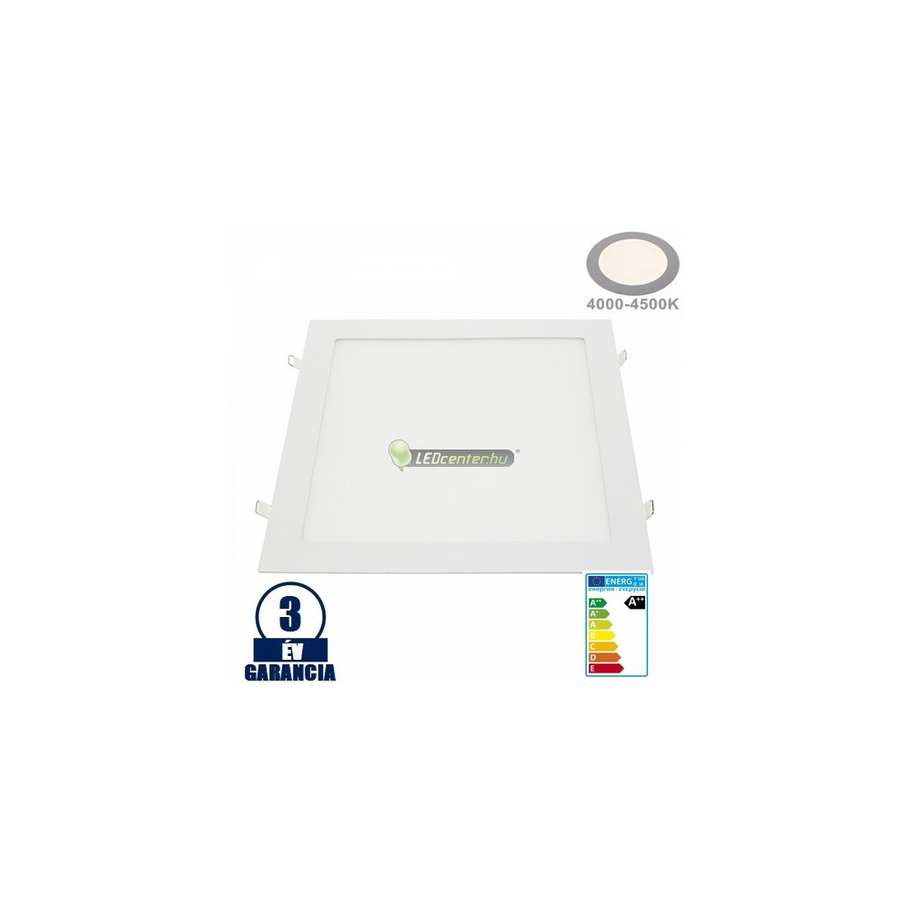 fb3204838bc71d5a214b44084296f258.jpg INTI 24W LED mennyezeti lámpa természetes fehér, négyzet, beépíthető