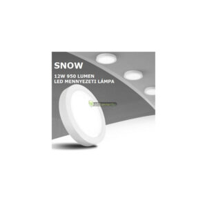 Kerek LED mennyezeti lámpa SNOW 12W fehér lámpatest melegfehér