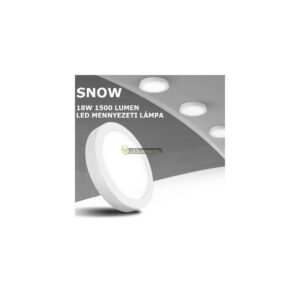 kerek_18w_led_mennyezeti_lampa.jpg SNOW 18W kerek hidegfehér LED mennyezeti lámpa felülnézet