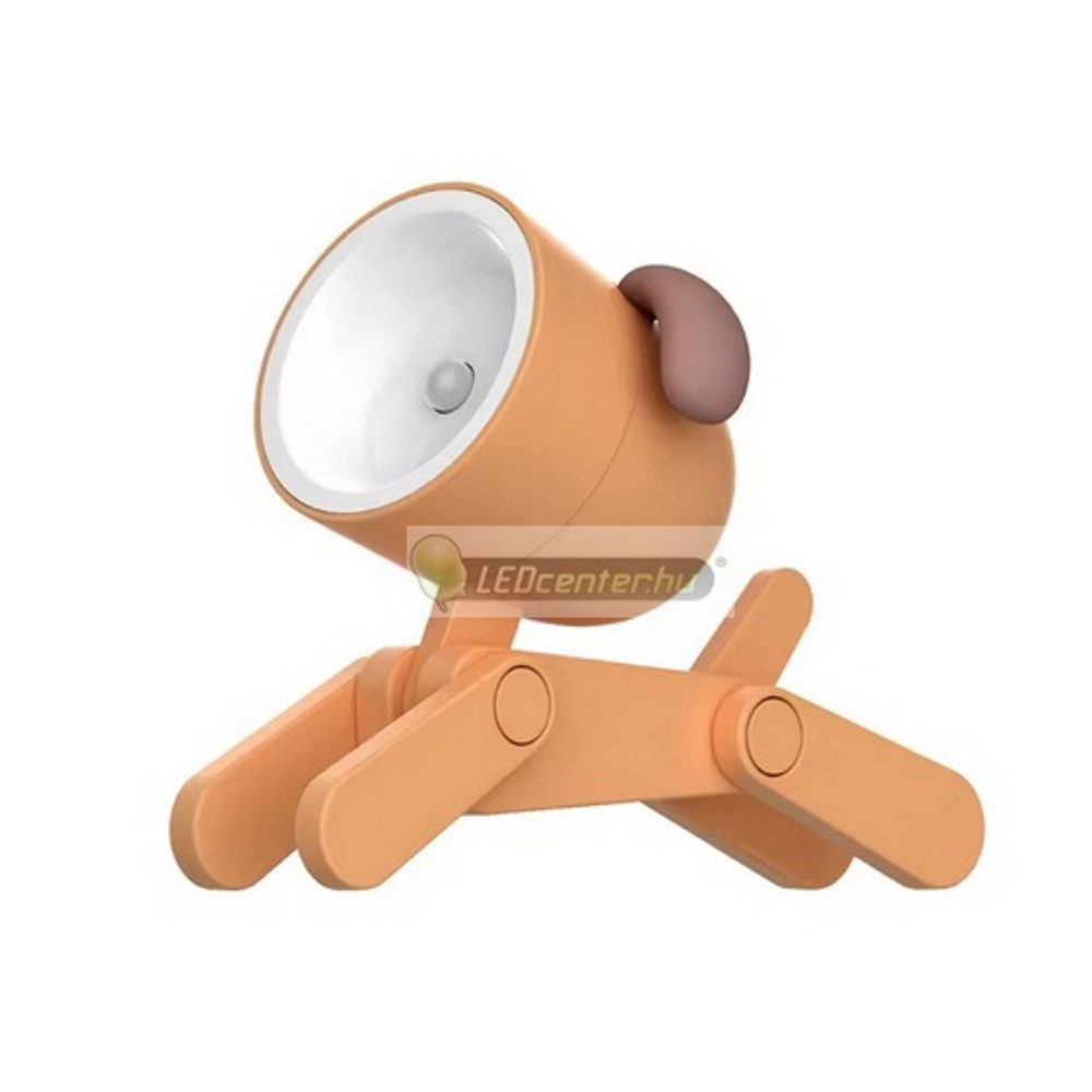 kutya-lampa-narancs-2.jpg Bodri narancs kutya éjjeli lámpa elemes asztali gyereklámpa