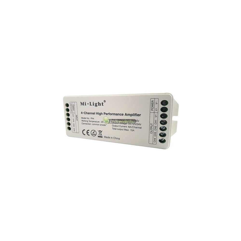 milight-RGBW-jelerC591sC3ADtC591-15A-180W-12V-360W-24V.jpg RGBW LED jelerősítő MiLight MiBoxer PA5 DC12-24V 180-360W