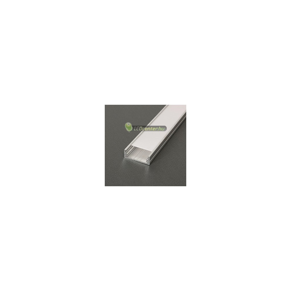 WIDE széles LED aluprofil 2000 mm beltéri LED szalaghoz, 32x11 mm alumínium
