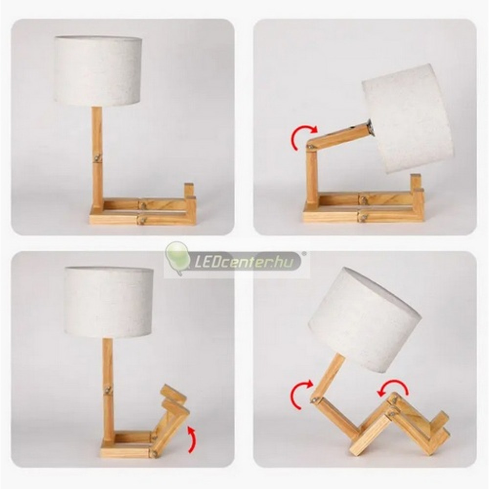 robot-lampa-4.jpg Humán-Robot natúr fa olvasólámpa E27 foglalattal