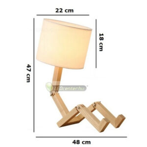 robot-lampa-6.jpg Humán-Robot fa asztali lámpa kapcsolóval és kábellel
