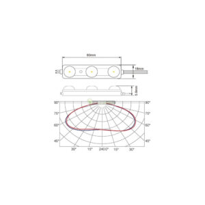 LED modul 12V zöld SMD2835 EPISTAR, 3 év garancia