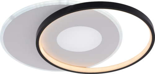 Optonica LED mennyezeti lámpa 54W CCT, távirányítós, fehér-fekete – 4120 lm