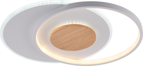Optonica LED mennyezeti lámpa 54W CCT, távirányítós, fehér-fa hatású – 4120 lm