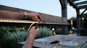 Kültéri LED szalag teraszra: teljes telepítési útmutató