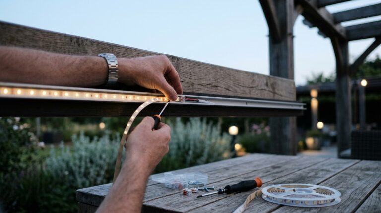 Kültéri LED szalag teraszra: teljes telepítési útmutató