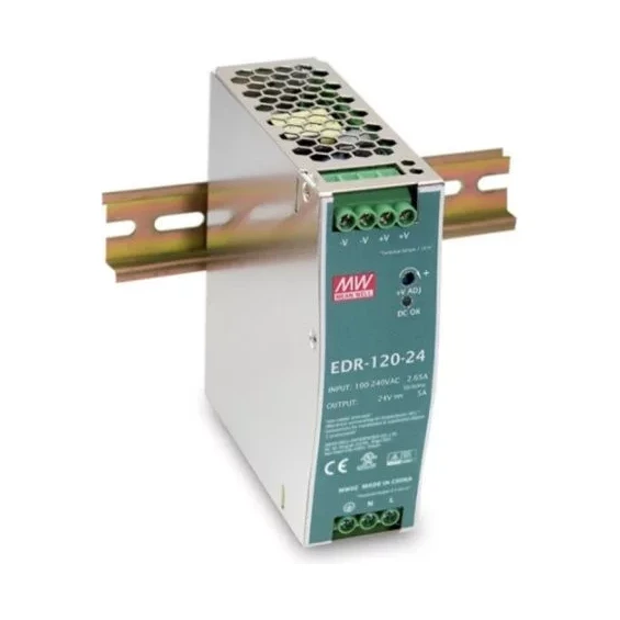 Mean Well EDR-120-24 LED-tápegység 24 V 120 W vékony DIN-sínre szerelhető IP20