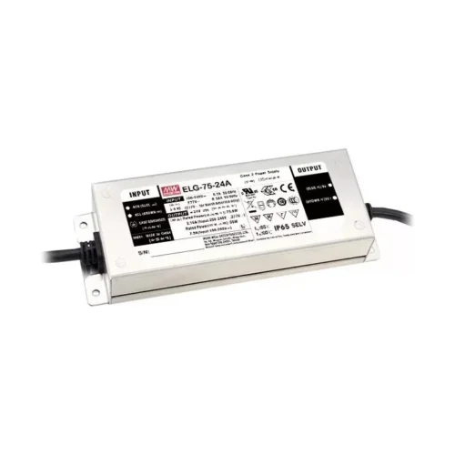 Mean Well ELG-75-24A LED-tápegység 75 W IP65 vízálló 24 V CV+CC potméterrel