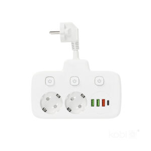 przedluzacz-kobi-linea-fl-2gn-3usb-1usb-c-0-2m-bialy-kobi-e02c575ad50b4d028c0ab0c03592c28a-d69e46c4.jpg KOBI LINEA PRO FL asztali elosztó 2 aljzat + 3× USB-A + 1× USB-C, 3 kapcsolóval, fehér