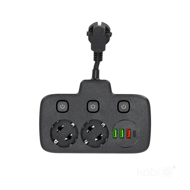 przedluzacz-kobi-linea-fl-2gn-3usb-1usb-c-0-2m-czarny-kobi-8acb2e323b284e5ea87d48b8d0569901-150da95a.jpg KOBI LINEA PRO FL asztali elosztó 2 aljzat + 3× USB-A + 1× USB-C, 3 kapcsolóval, fekete