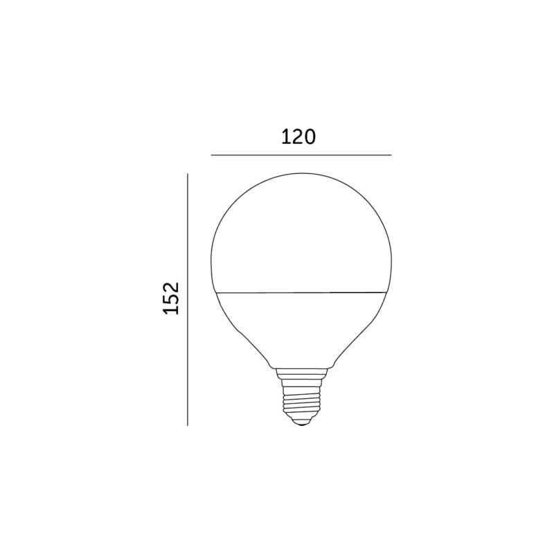 KOBI G120 LED gömb izzó E27 24W, 4000K természetes fehér, 2600 lm (150W helyett)